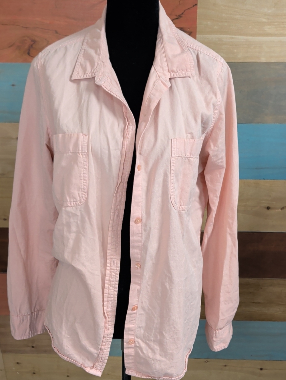 Simply Styled Pale Pink Button-Down Shirt Jacket